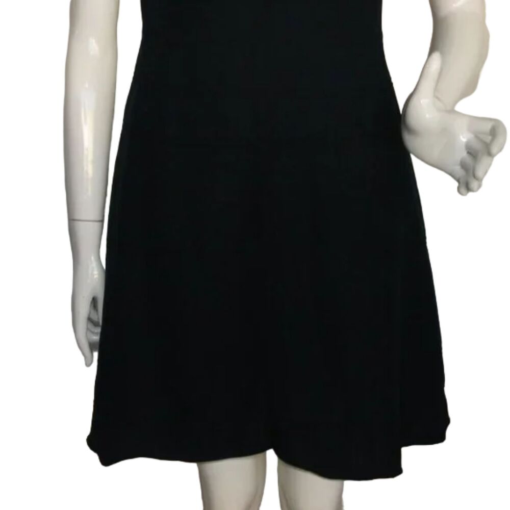 BANANA REPUBLIC Dress, 4, Navy Blue, Above knee, Fluttery Short sleeve, V-neck - Picture 8 of 13
